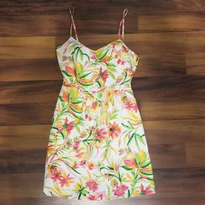 J.Crew Pocketed Tropical.Summer Dress sz 0 . Mint condition
